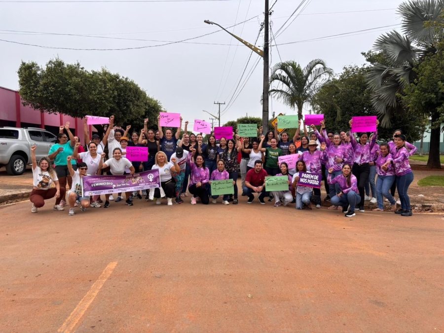 Primeira Caminhada em Luta Contra o Feminic&iacute;dio mobiliza comunidade em Nova Ubirat&atilde;