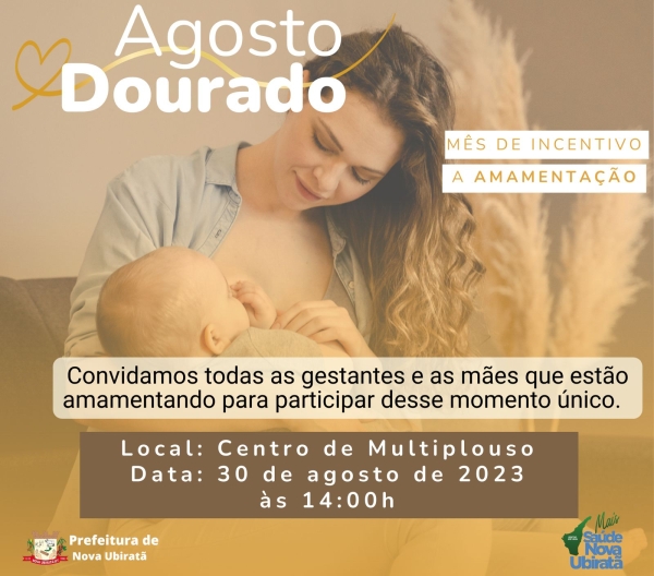 A Secretaria de Saúde convida mulheres lactantes para evento especial sobre o agosto Dourado