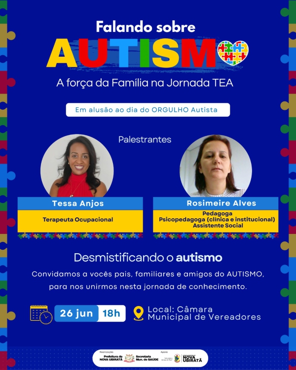 Prefeitura Municipal irá promover ação em alusão ao Dia do Orgulho Autista