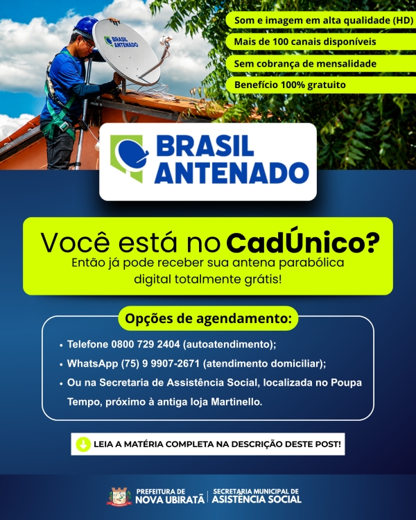 Nova Ubirat&atilde; recebe o programa Brasil Antenado para ampliar o acesso &agrave; TV digital