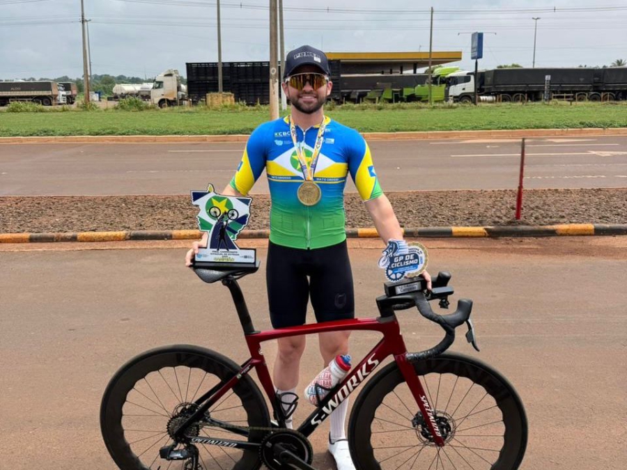 Representando Nova Ubiratã o ciclista Luiz Gustavo Bernardi conquista título Mato-grossense de Ciclismo de Estrada   