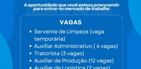 Confira as vagas disponíveis no Balcão de Emprego de Nova Ubiratã